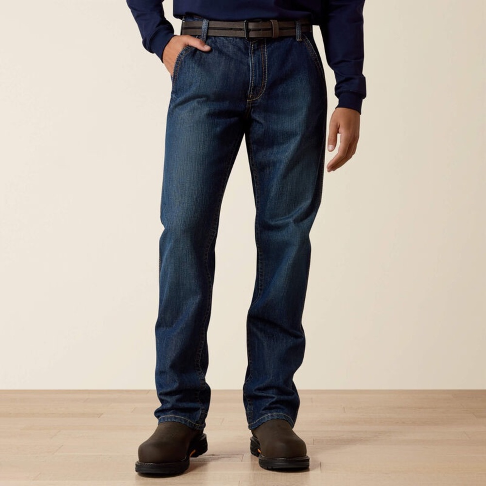 Ariat Blue Straight Jeans with Durable Design